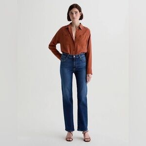 AG Jeans ‘Brinley’ Mid-Rise Straight Leg Jeans